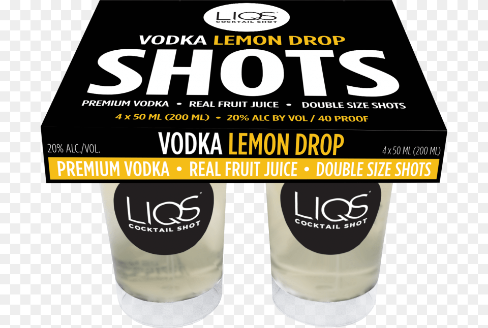 Liqs Lemon Drop Shots, Alcohol, Beer, Beverage, Liquor Free Png