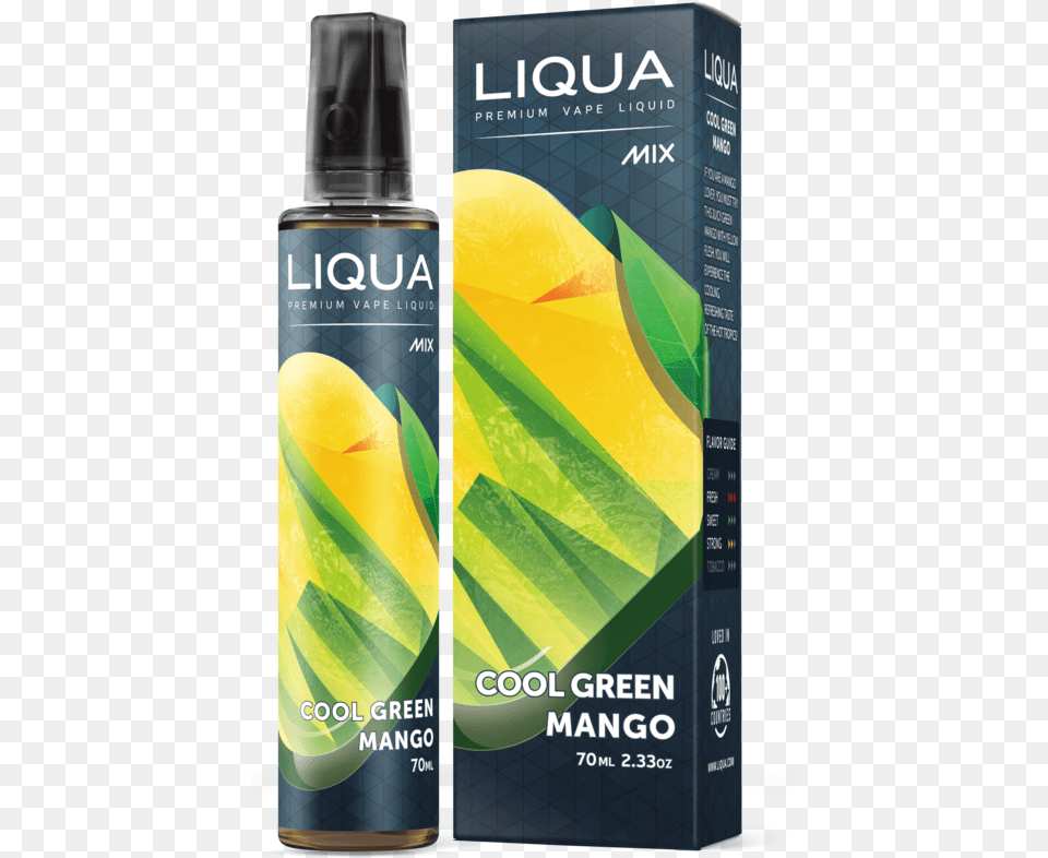 Liqua Mix Cool Green Mango, Bottle, Cosmetics, Perfume, Tin Free Transparent Png