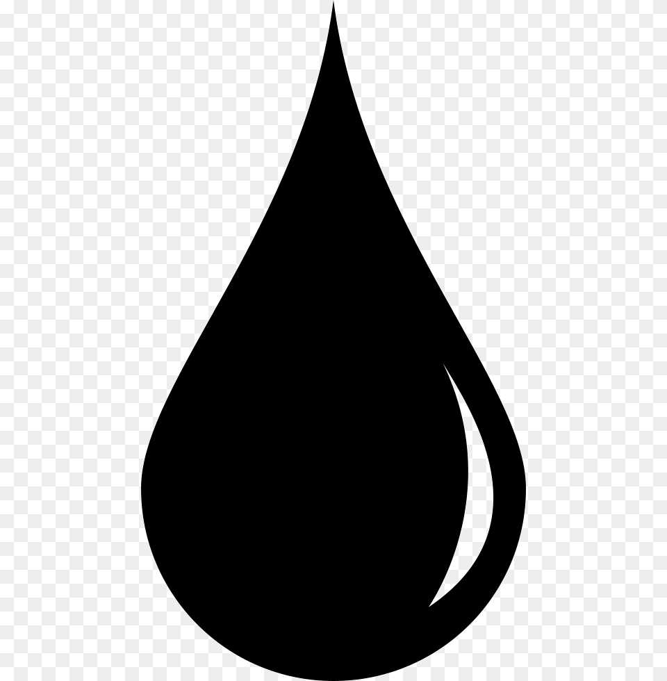 Liquid Droplet With White Detail Black Cartoon Water Drop, Triangle, Silhouette, Stencil, Astronomy Free Png
