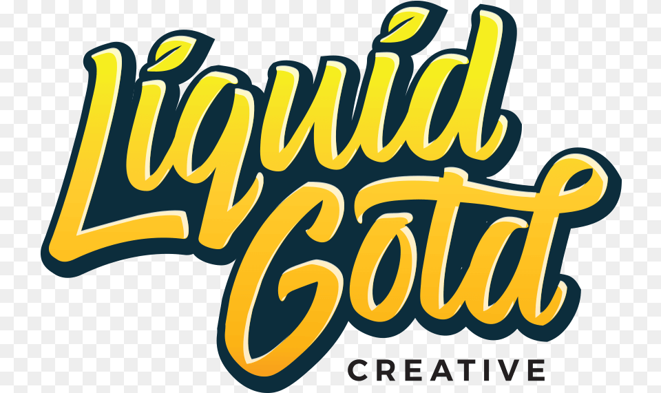 Liquid Gold Creative Calligraphy, Dynamite, Weapon, Text Free Png Download