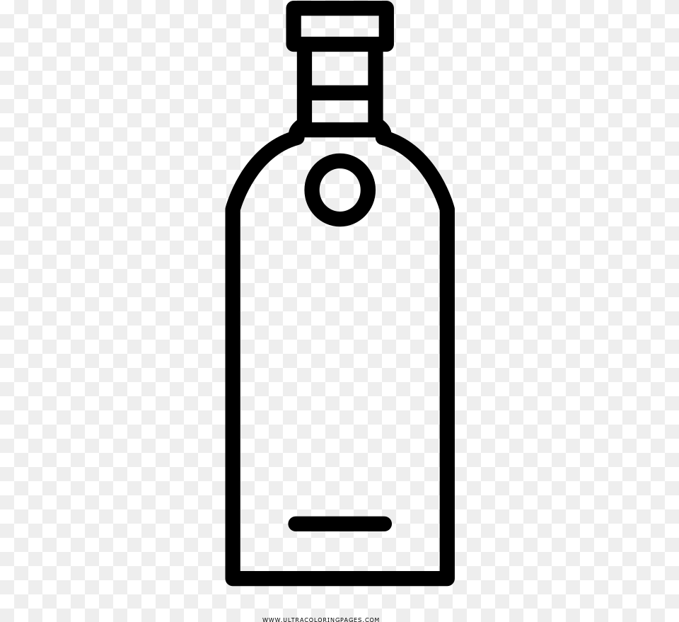 Liquor Bottle Coloring, Gray Free Png Download