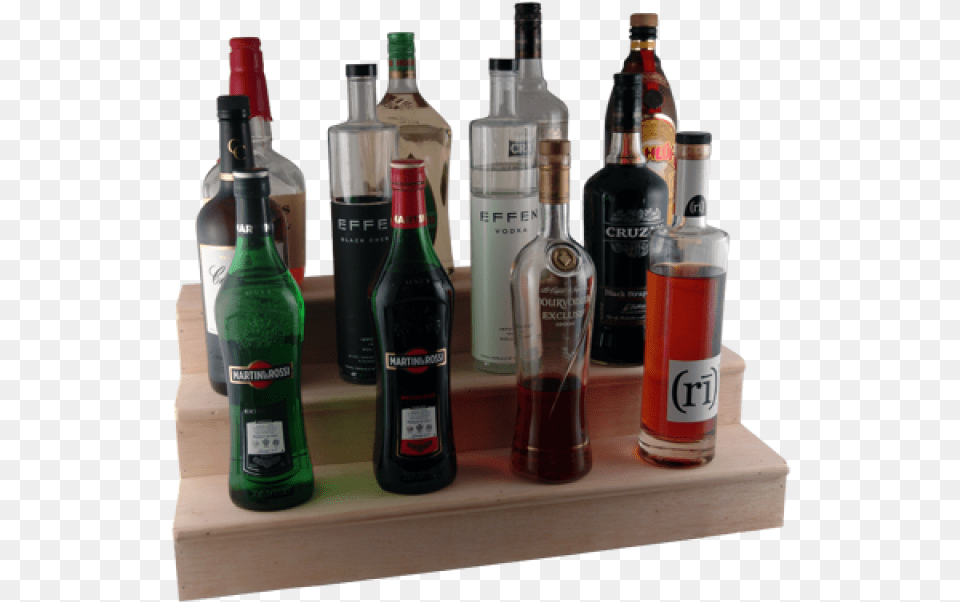 Liquor Bottle3 Tier Shelves Liquor Bottle Risers, Alcohol, Beverage, Beer, Wine Png Image