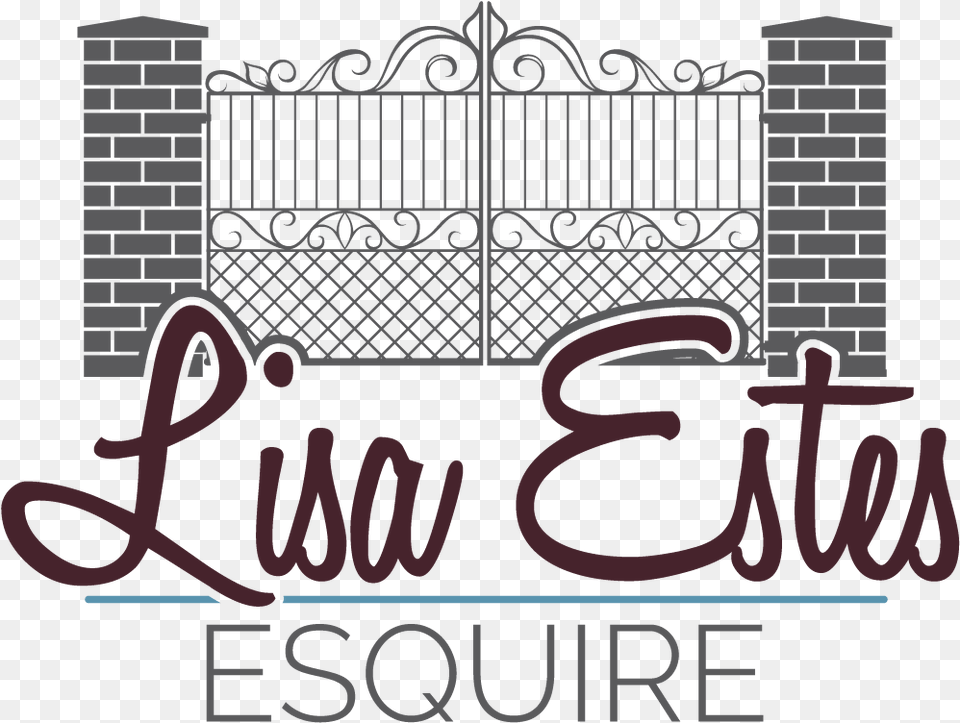 Lisa Estes Esquire Logo Horizontal, Gate, Text, Fence Free Png