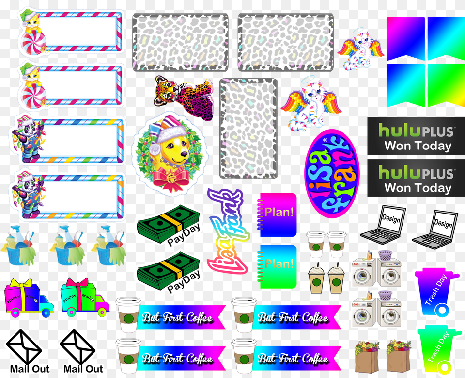 Lisa Frank Planner Stickers, Person, People, Toy, Doll Png Image