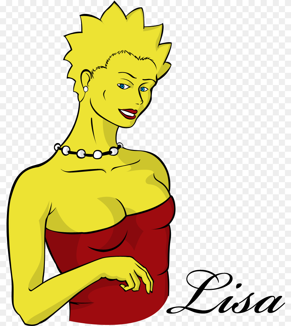 Lisa Simpson By Kinsei Bart Simpson T Pose, Accessories, Necklace, Jewelry, Person Free Transparent Png