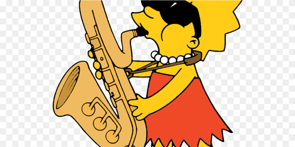 Lisa Simpson Con Xaxofonpng, Musical Instrument, Person, Saxophone Free Png