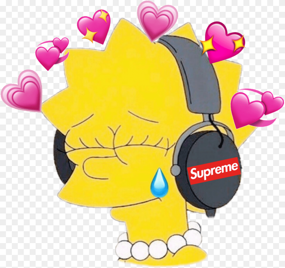 Lisa Simpson Mood Simpsons Lisasimpson Music Supreme Supreme Lisa Simpsons Png Image
