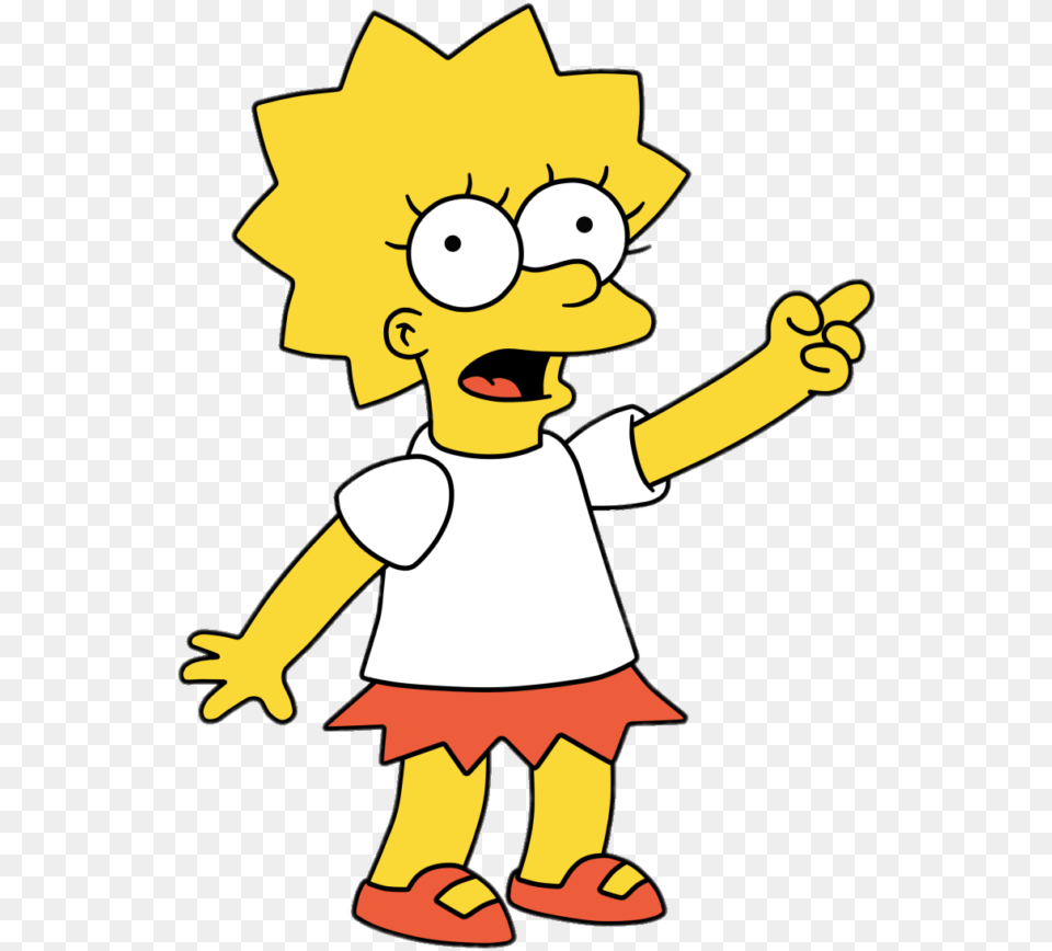 Lisa Simpson Pointing Up Lisa Simpson Transparent, Baby, Person, Cartoon, Face Png Image
