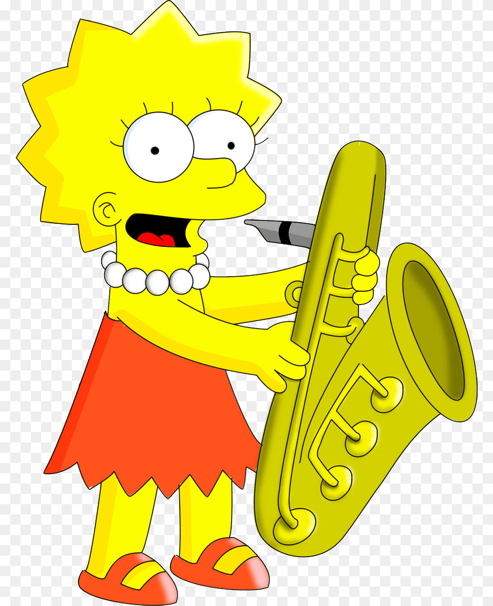 Lisa Simpson Saxophone, Baby, Musical Instrument, Person Free Transparent Png