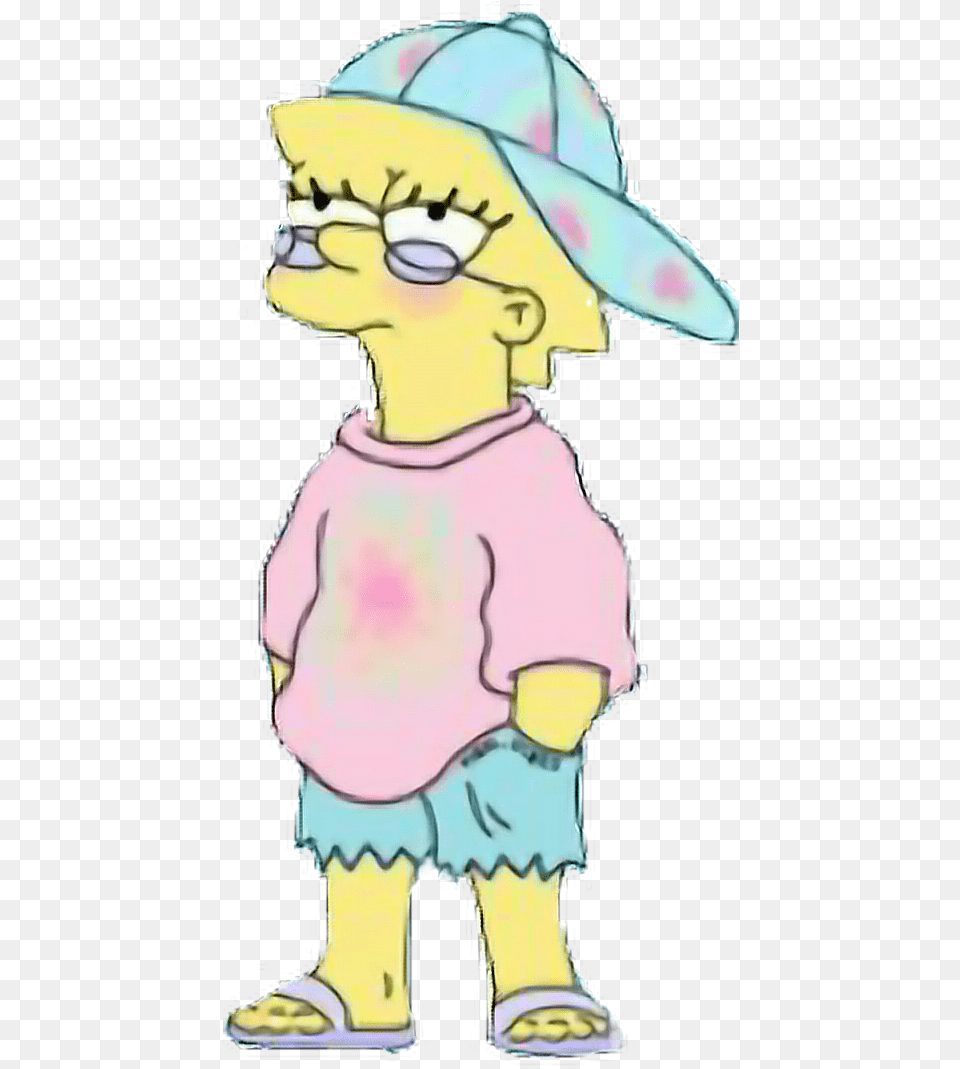 Lisa Simpsons Lisasimpson Tumblr Aesthetic Bitchplease Aesthetic Lisa Simpson, Hat, Clothing, Publication, Person Free Png Download