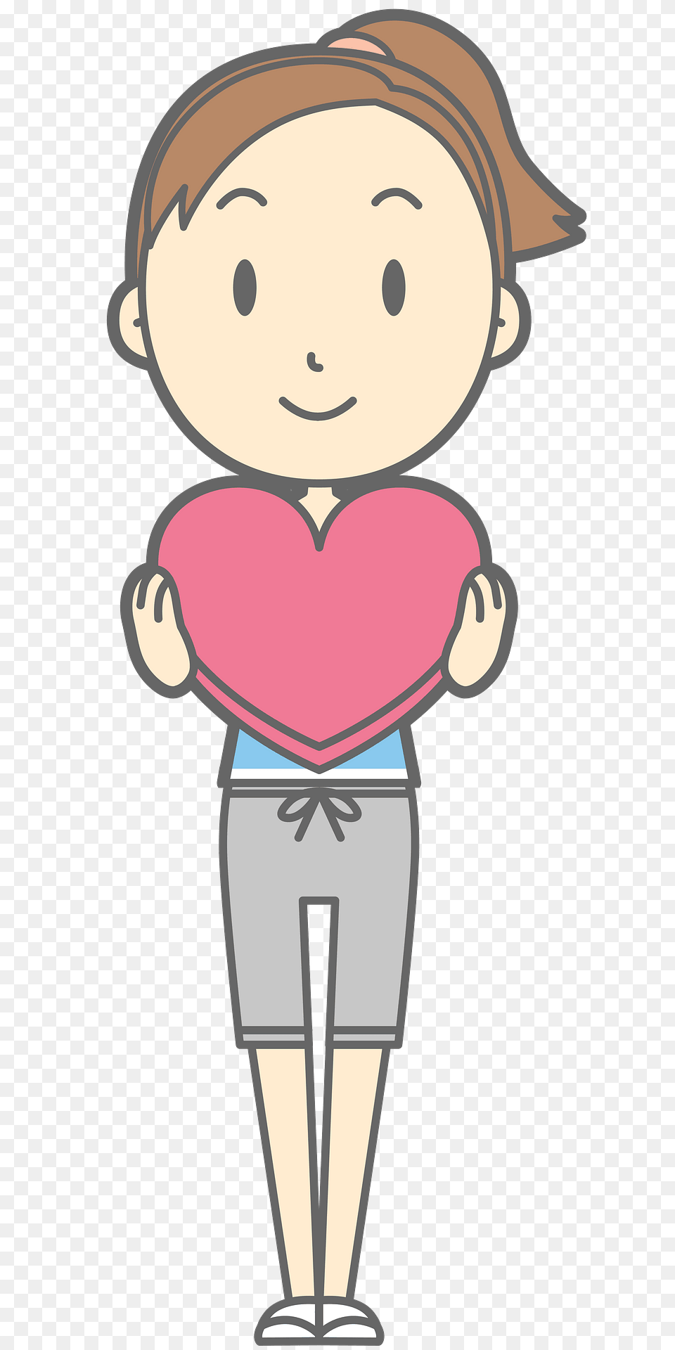 Lisa Woman Is Holding A Red Heart Clipart, Person, Face, Head Png