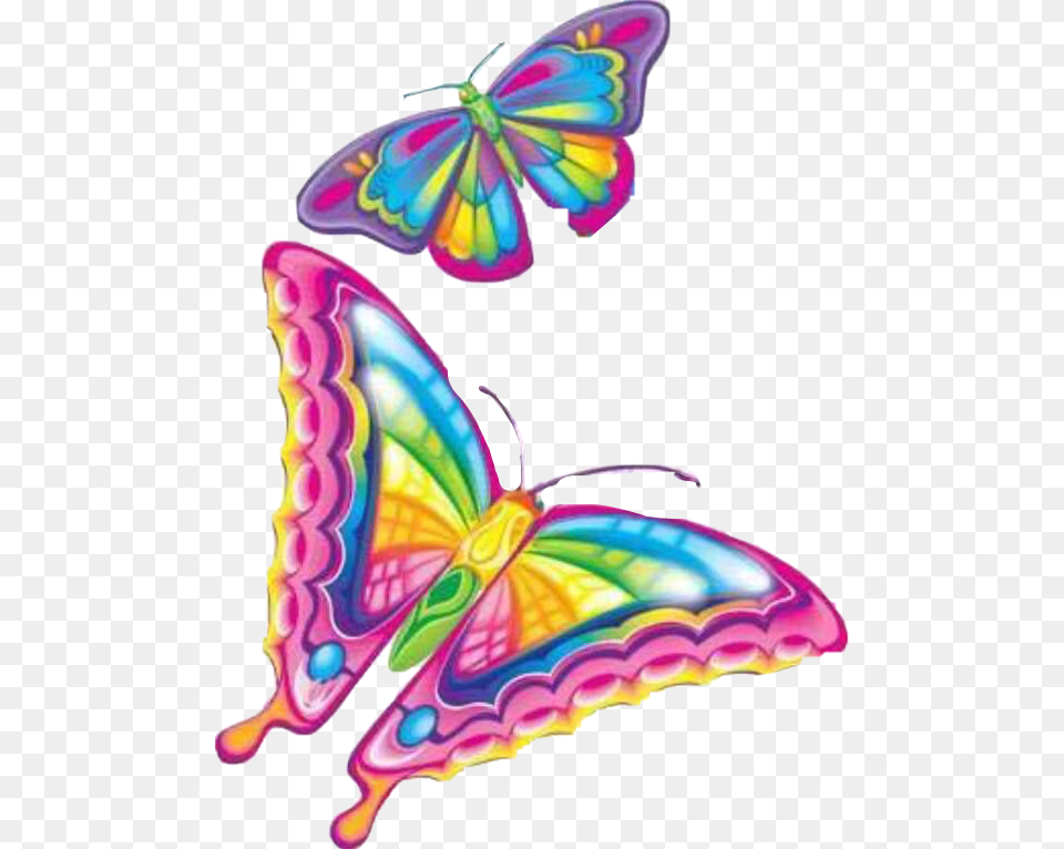 Lisafrank Bight Colorful Beautiful Butterflies Sticker Lisa Frank, Animal, Butterfly, Insect, Invertebrate Free Transparent Png