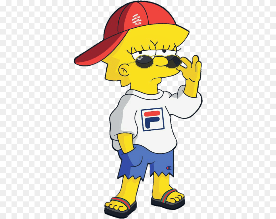 Lisasimpson Sticker Hypebeast Lisa Simpson, Baby, Person, Face, Head Free Png