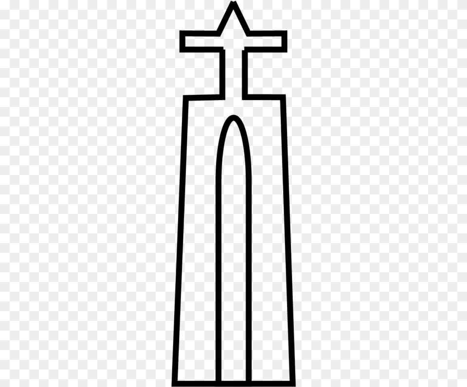 Lisbon Cristo Rei Tower 1 Cross, Gray Free Png