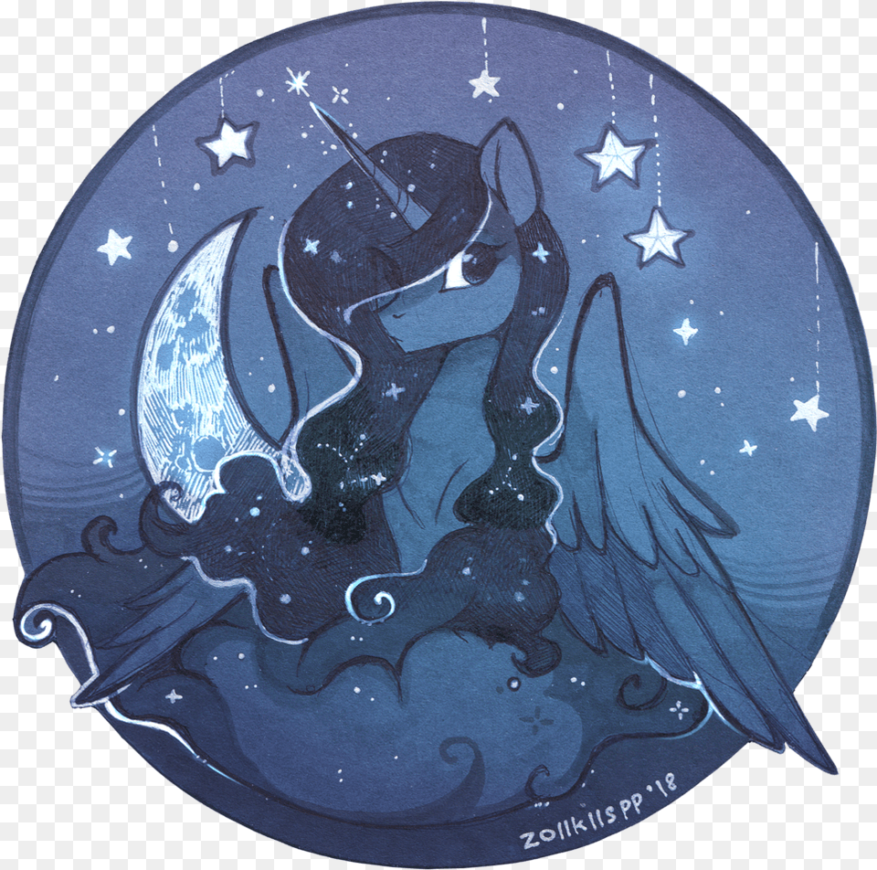 Lispp Crescent Moon Female Mare Monochrome Moon Illustration, Person, Batman, Plate Png Image