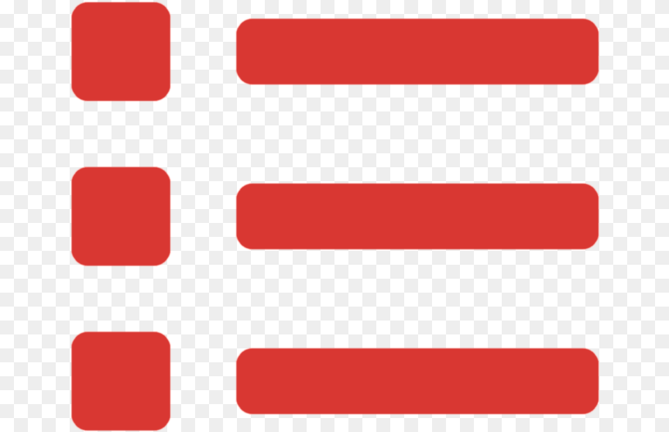 List Icon Red, Text Png