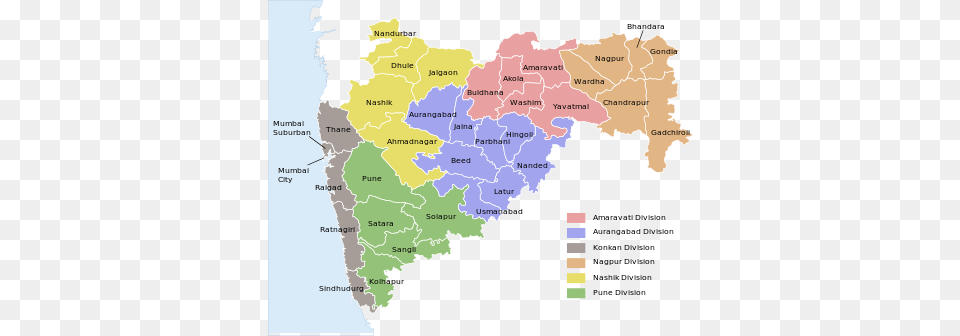 List Of Districts Of Maharashtra High Resolution Maps Of Maharashtra, Atlas, Chart, Diagram, Map Free Png