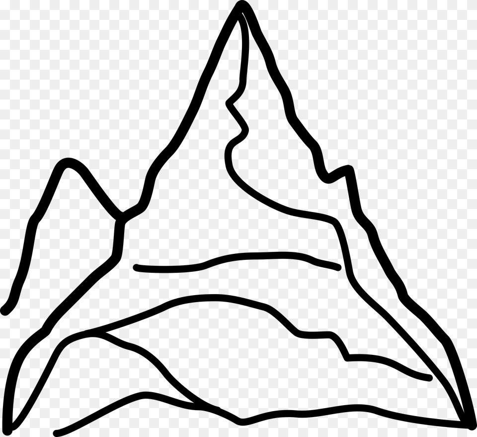 List Of Synonyms And Antonyms Of The Word Mountain Outline Clip Art, Gray Png Image