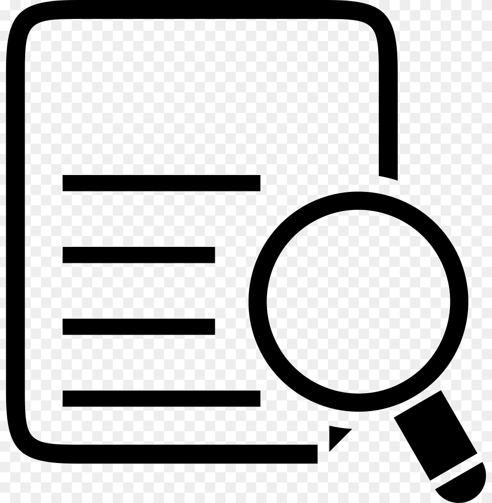 List Searching Variant Comments Search List Icon, Stencil, Magnifying Free Png Download
