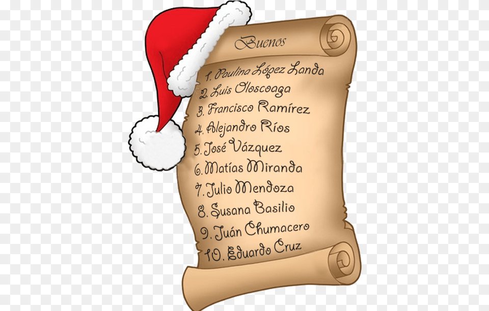 Lista De Regalos Santa Claus Wish List, Text, Document, Scroll, Bottle Free Png Download