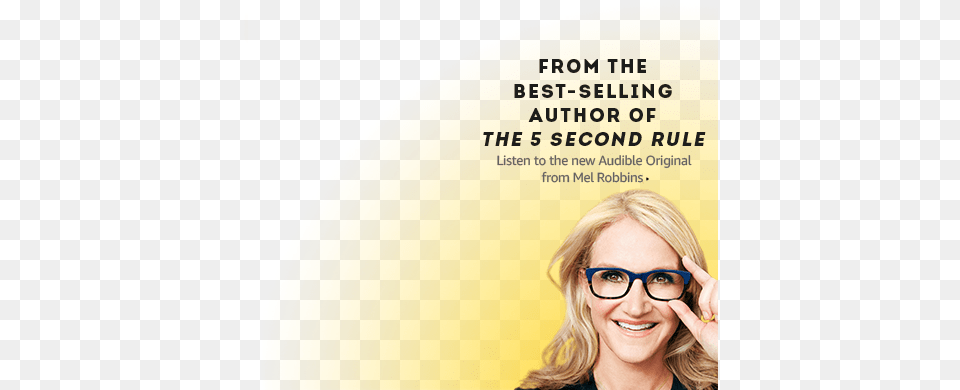 Listen To Mel Robbins39 New Audiobook Author Of The Mel Robbins, Accessories, Adult, Female, Glasses Png Image