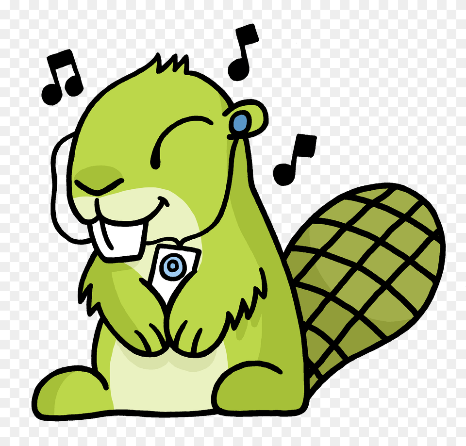 Listen To Music Adsy, Animal, Mammal, Baby, Beaver Free Png