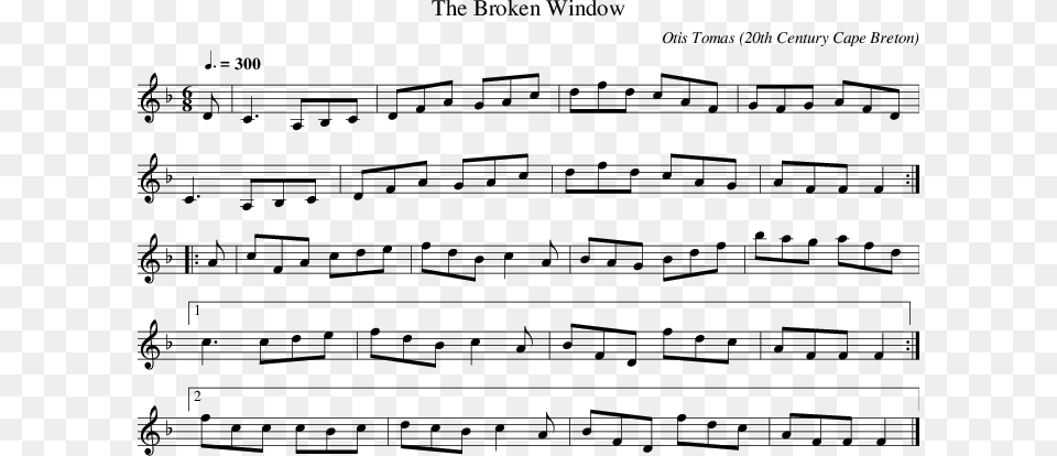 Listen To The Broken Window Piano, Sheet Music Free Png