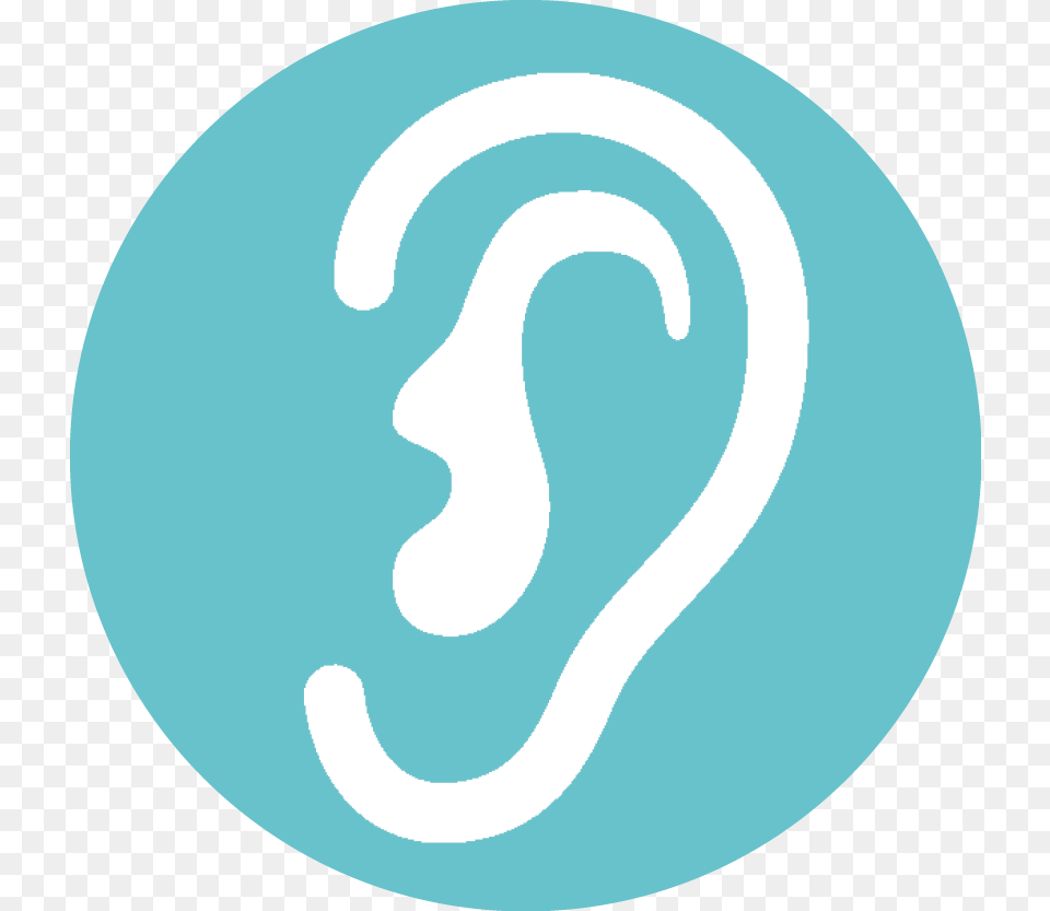 Listening Circle Transparent Listen Icon, Body Part, Ear, Disk Png