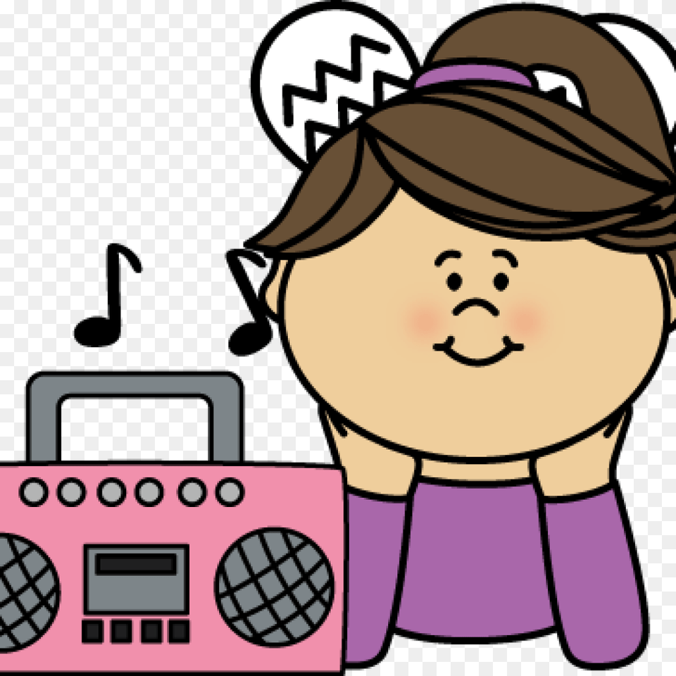 Listening Music Clipart Clip Art, Electronics, Baby, Person, Face Free Png Download