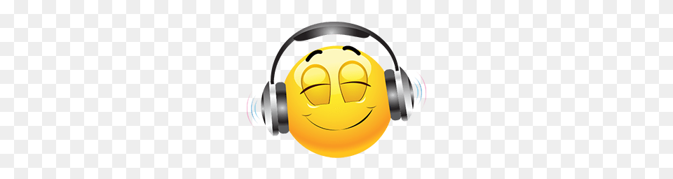 Listening To Music Emoticon Emojis Emoticon, Electronics, Clothing, Hardhat, Helmet Free Png Download