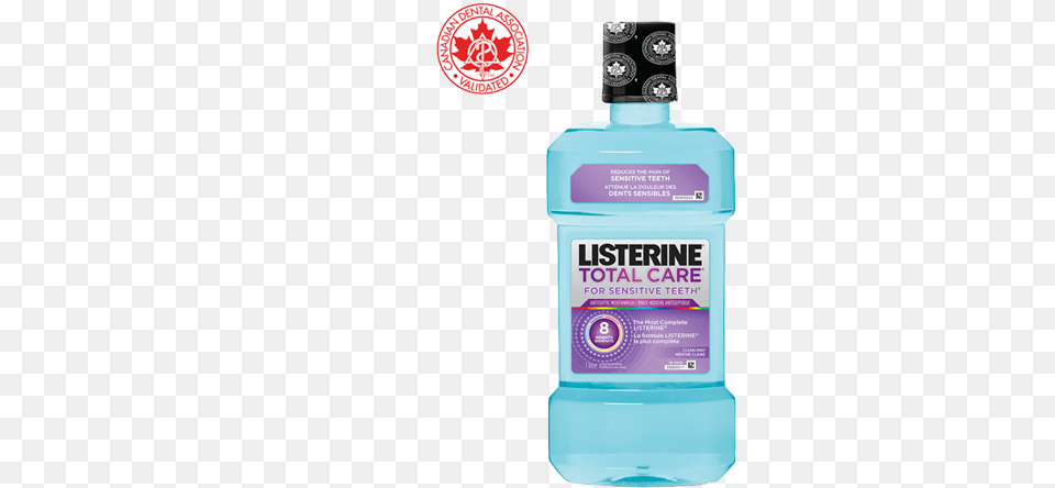 Listerine Total Care For Sensitive Teeth Listerine, Bottle, Beverage, Cosmetics, Perfume Png Image