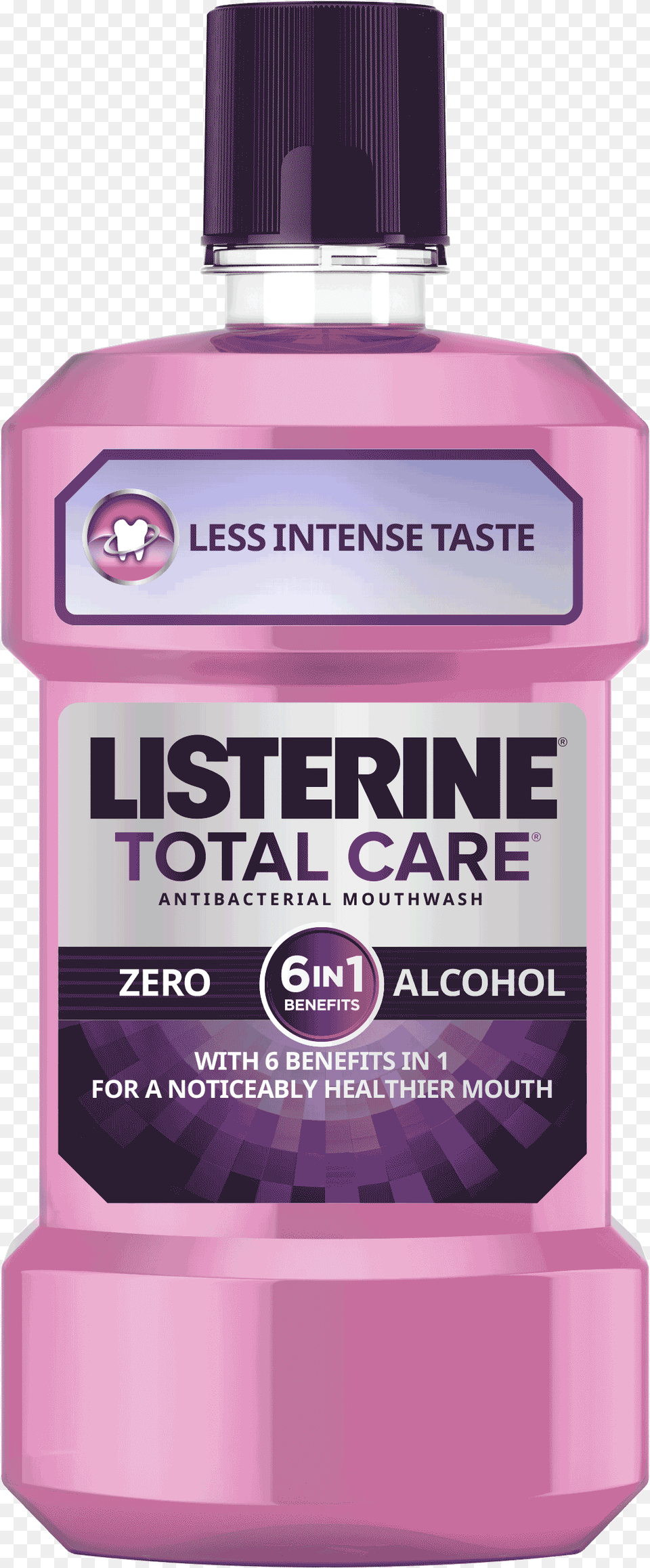 Listerine Total Care Zero Ph, Bottle, Purple, Cosmetics, Perfume Png