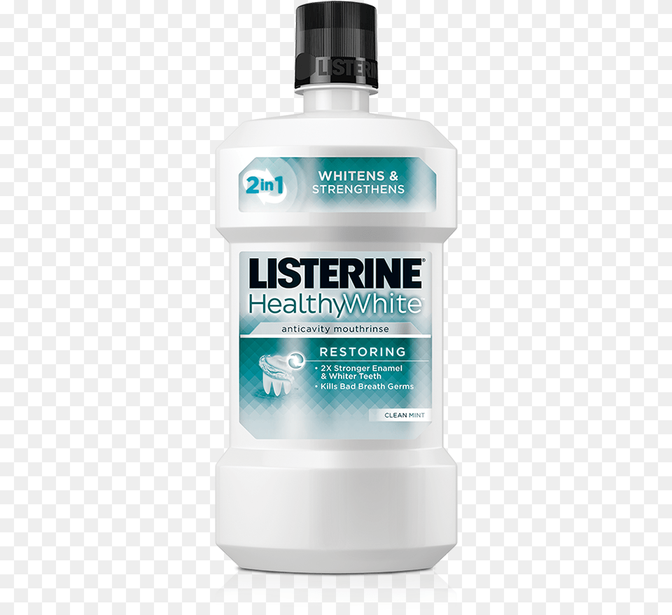 Listerinehealthy White Restoring Anticavity Mouthrinse Listerine, Bottle, Cosmetics, Toothpaste Free Png Download