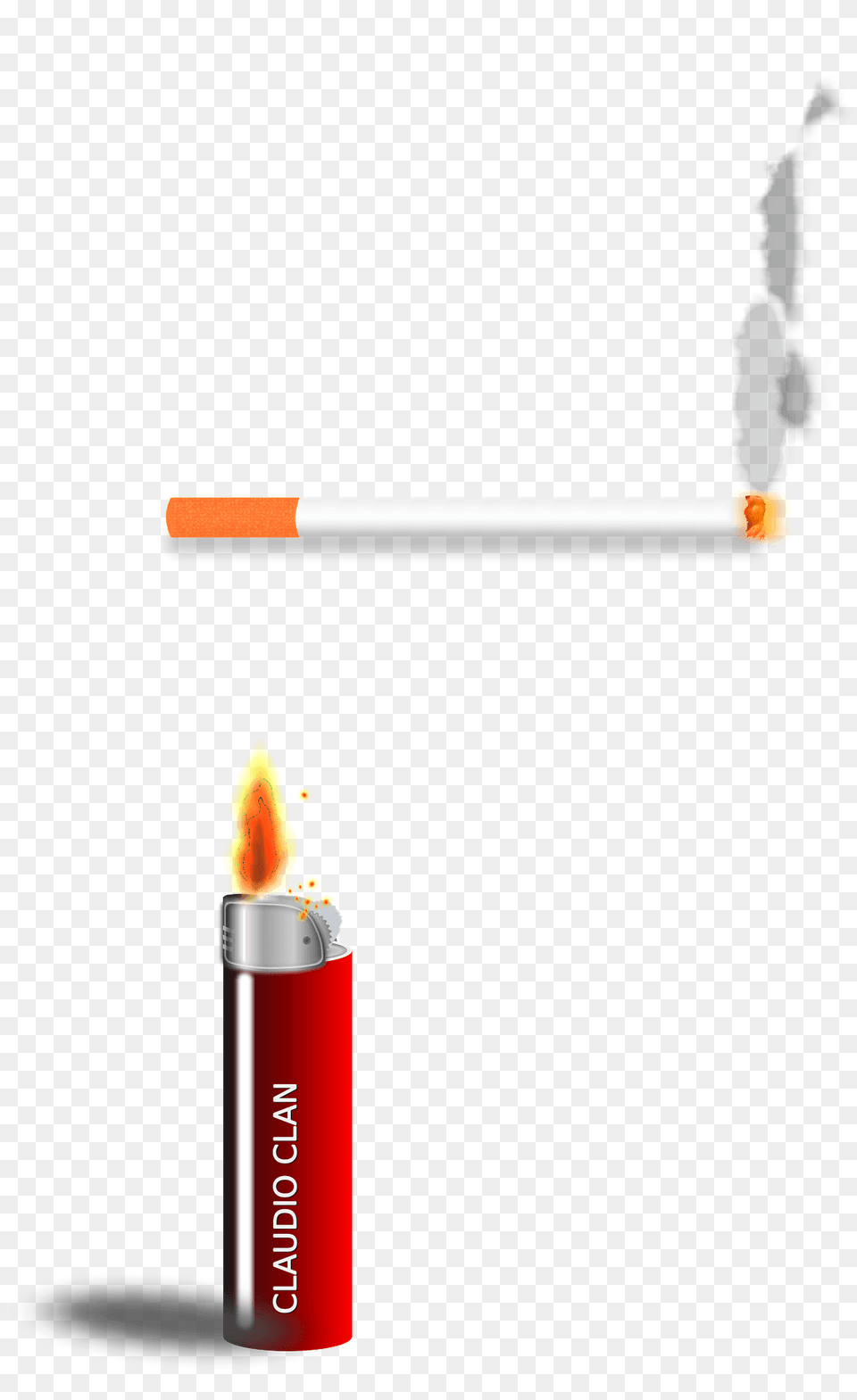 Lit Cigarette And Red Lighter Clipart, Dynamite, Weapon Png Image