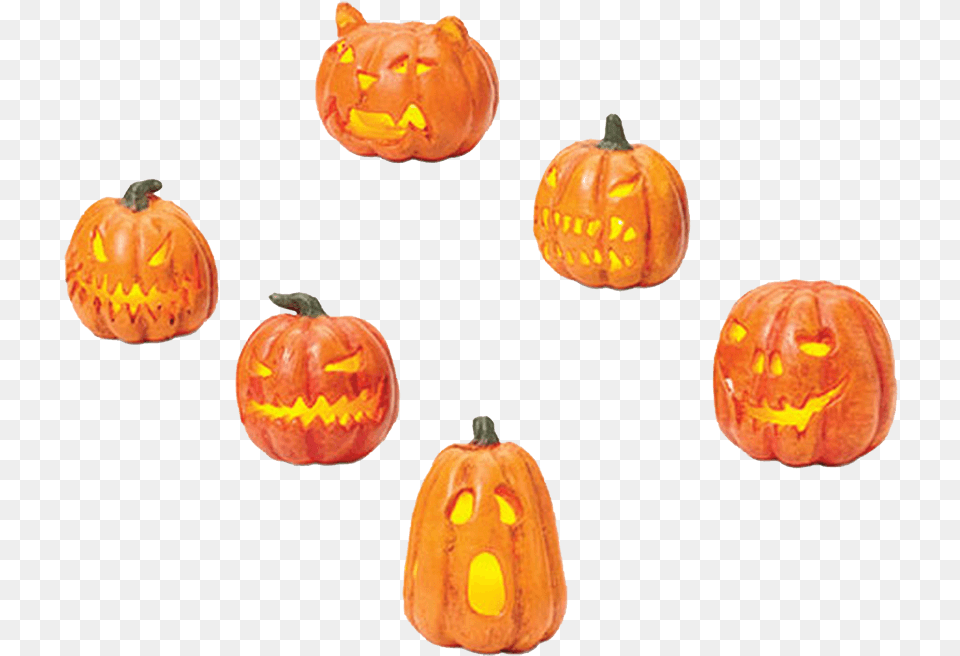 Lit Jack O Lanterns Department 56 Jack O Lanterns Halloween Fall Village, Vegetable, Pumpkin, Food, Produce Free Png