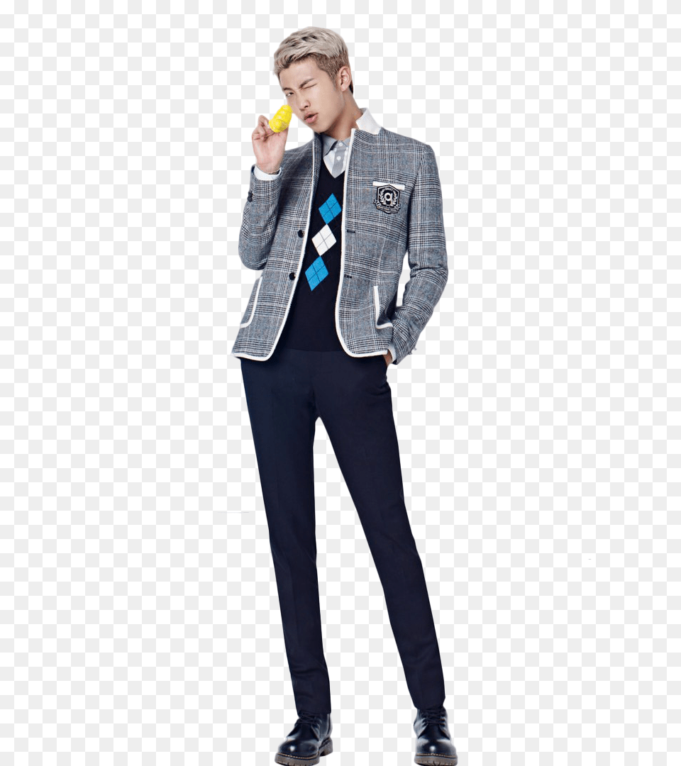 Lit Kim Namjoon, Suit, Jacket, Formal Wear, Coat Free Png Download