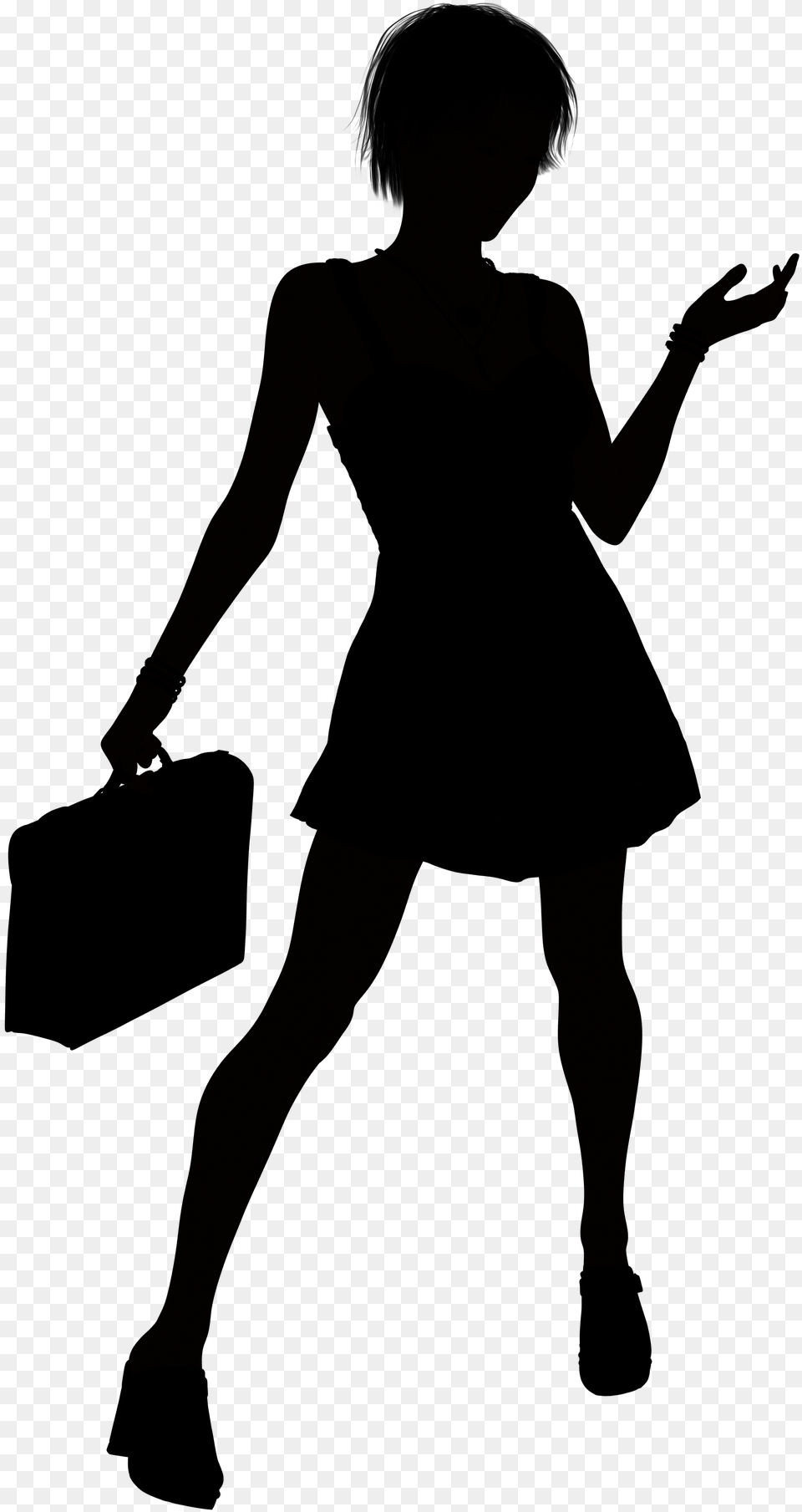 Lit Up January39s Prompt Woman Carrying Purse Silhouette, Dancing, Leisure Activities, Person, Dance Pose Png Image