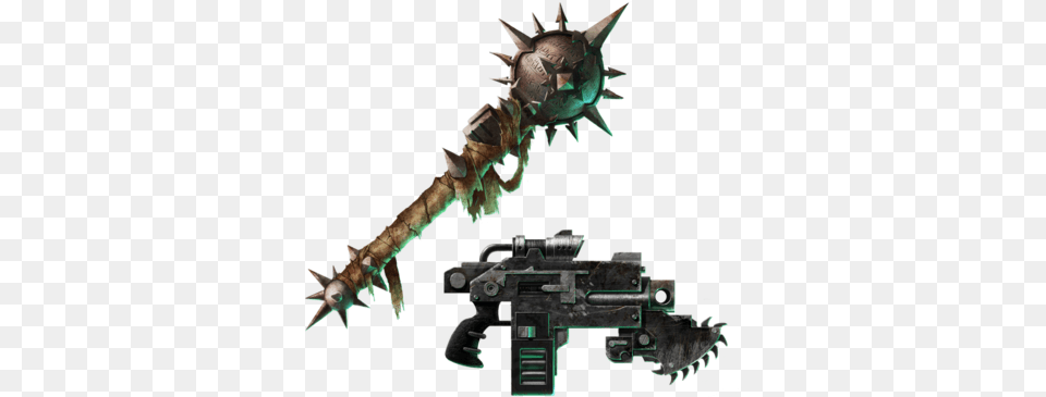 Litany Of Wrath Power Mace 40k Mace, Firearm, Weapon, Gun, Rifle Free Png Download