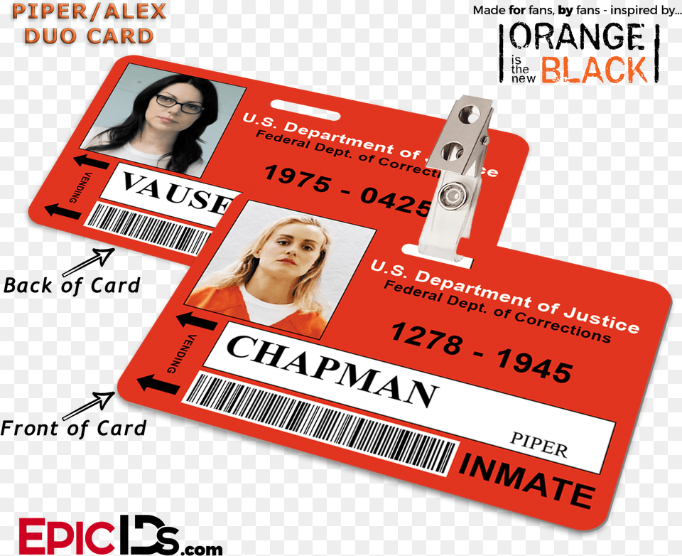 Litchfield Penitentiary 39oitnb39 Inmate Wearable Id, Text, Adult, Person, Woman Free Transparent Png