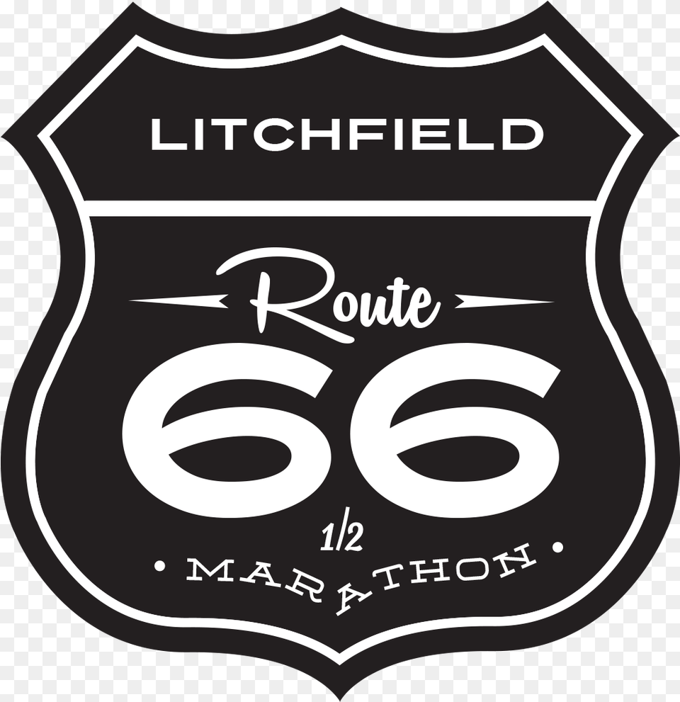 Litchfield Route 66 Half Marathon 5k Mile Dash Logo Route 66, Symbol, Person Png Image