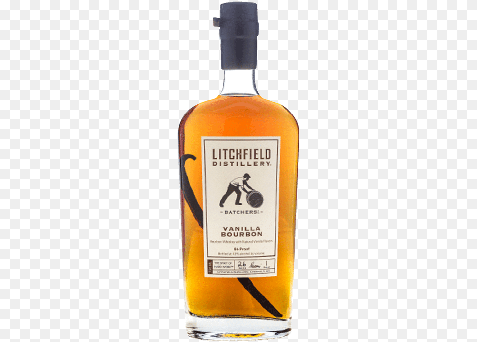 Litchfield Vanilla Bourbon Grain Whisky, Liquor, Alcohol, Beverage, Person Png