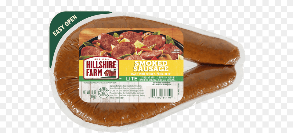 Lite Smoked Sausage Hillshire Farm Brand Kielbasa Sausage, Food, Meat, Pork Png