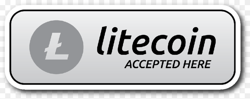 Litecoin Accepted Here Button Litecoin Accepted Here, Logo, Text, Symbol Free Png Download