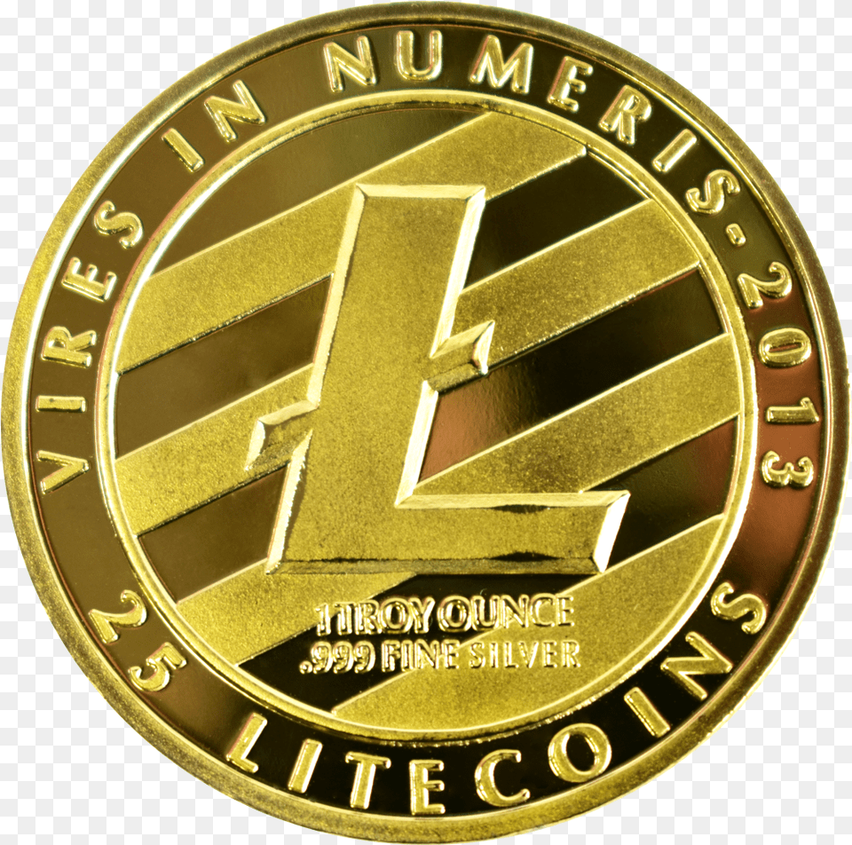 Litecoin Collectoru0027s Coins Gold Emblem, Wristwatch Png