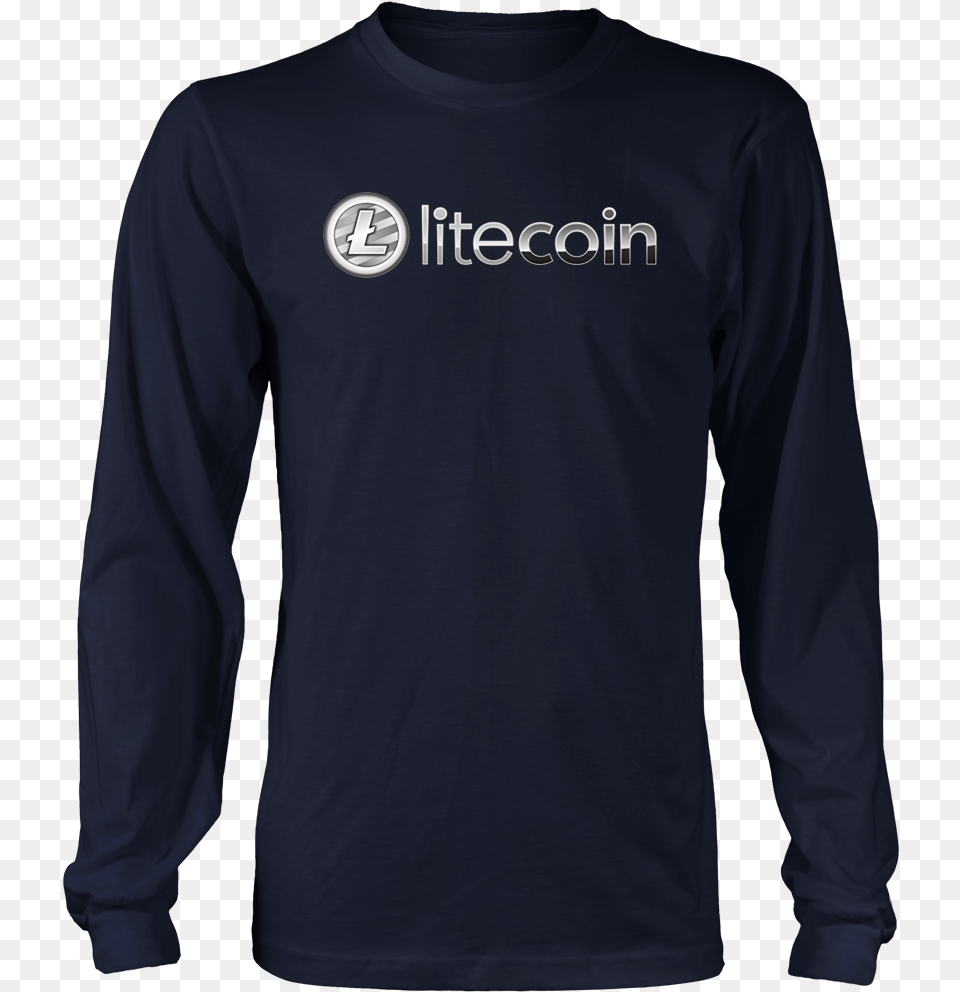 Litecoin Logo Cryptocurrency T Shirt Queens Are Born In, Clothing, Long Sleeve, Sleeve, Adult Free Transparent Png