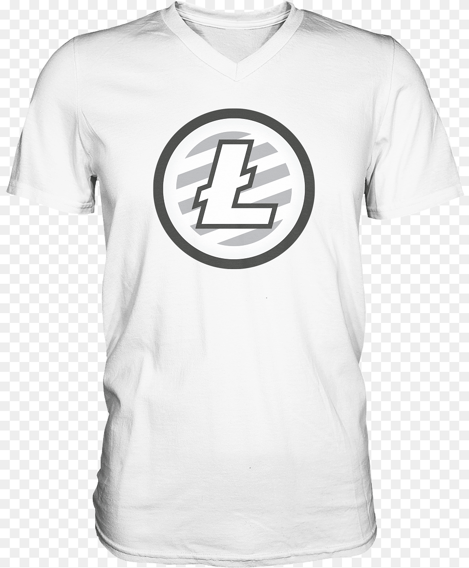 Litecoin Mens V Neck Shirt, Clothing, T-shirt Png Image