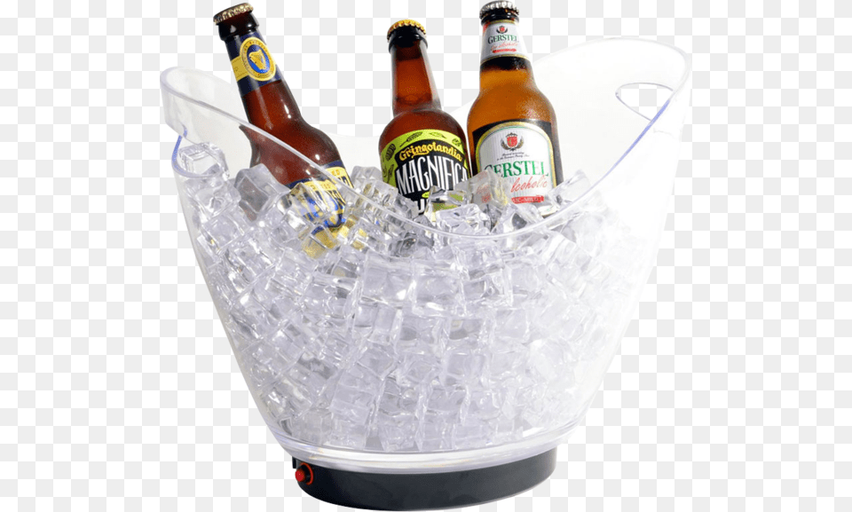 Liter Led Ice Bucket, Alcohol, Beer, Beer Bottle, Beverage Free Transparent Png