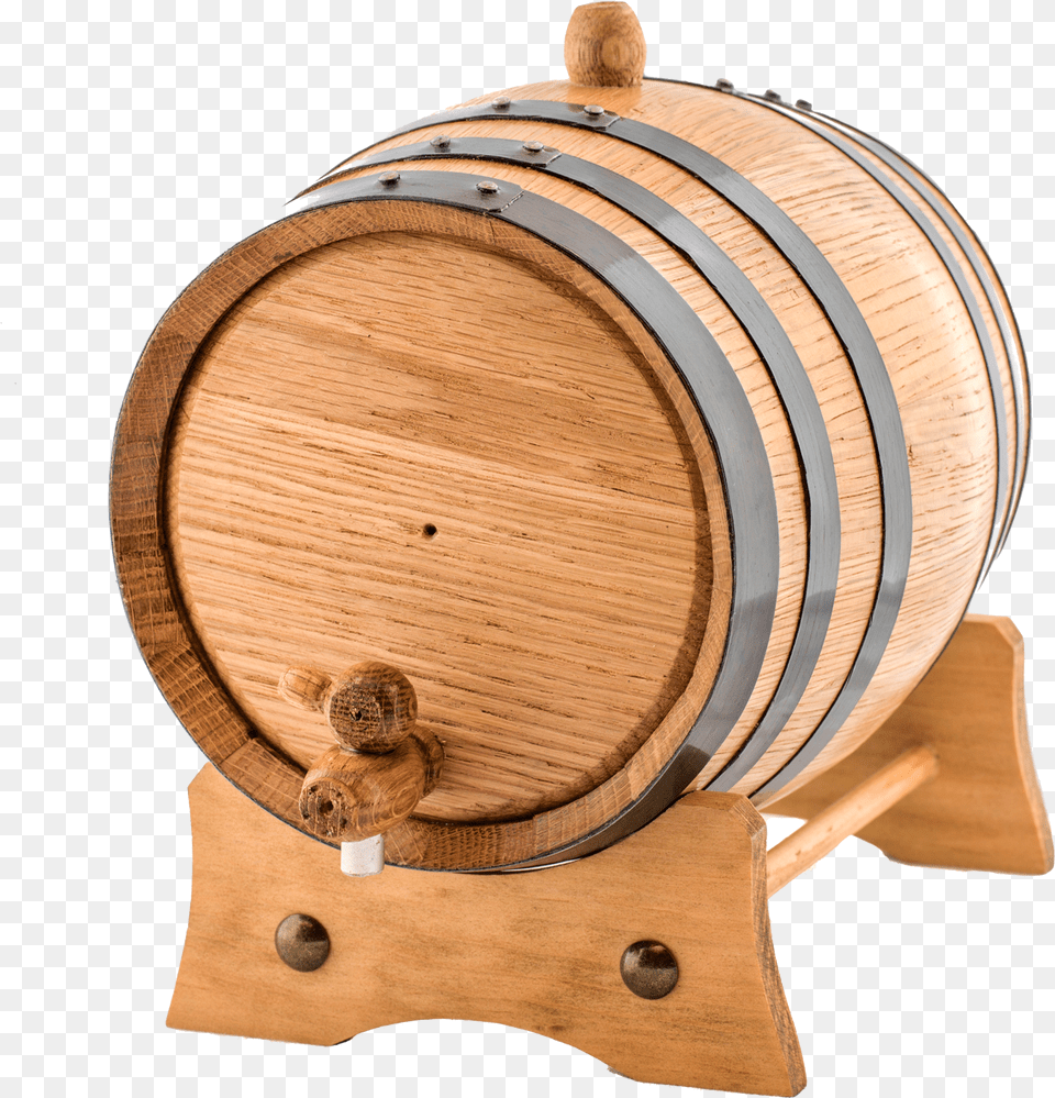 Liters American White Oak Wood Aging Barrels Oak, Barrel, Keg Free Transparent Png