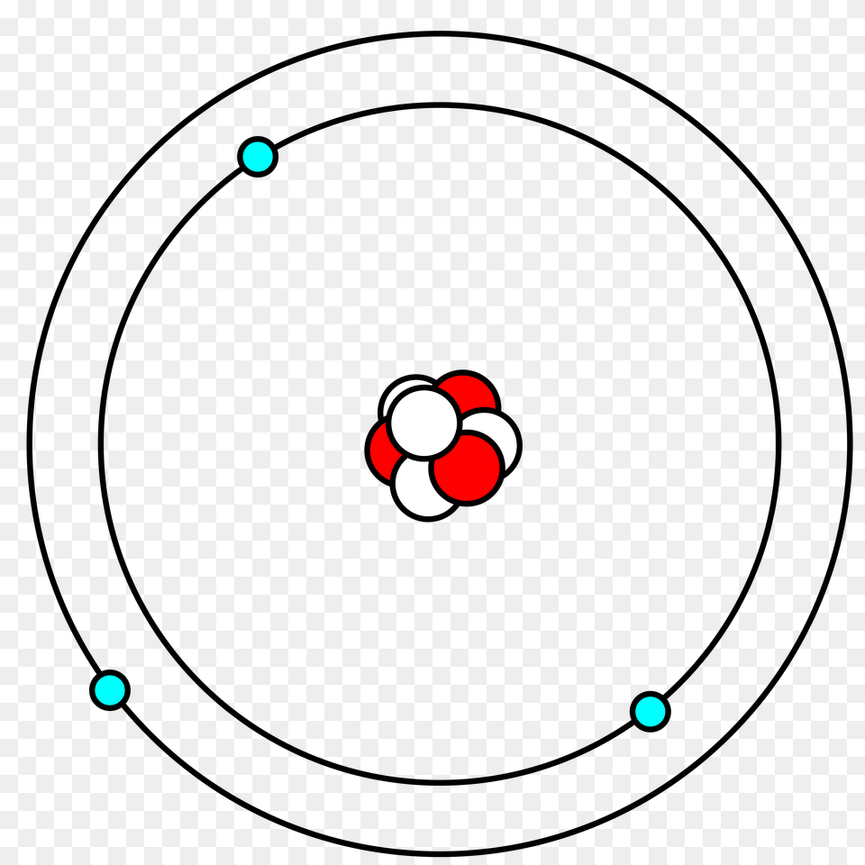 Lithium Atom In Bohr Model Icons Free Transparent Png