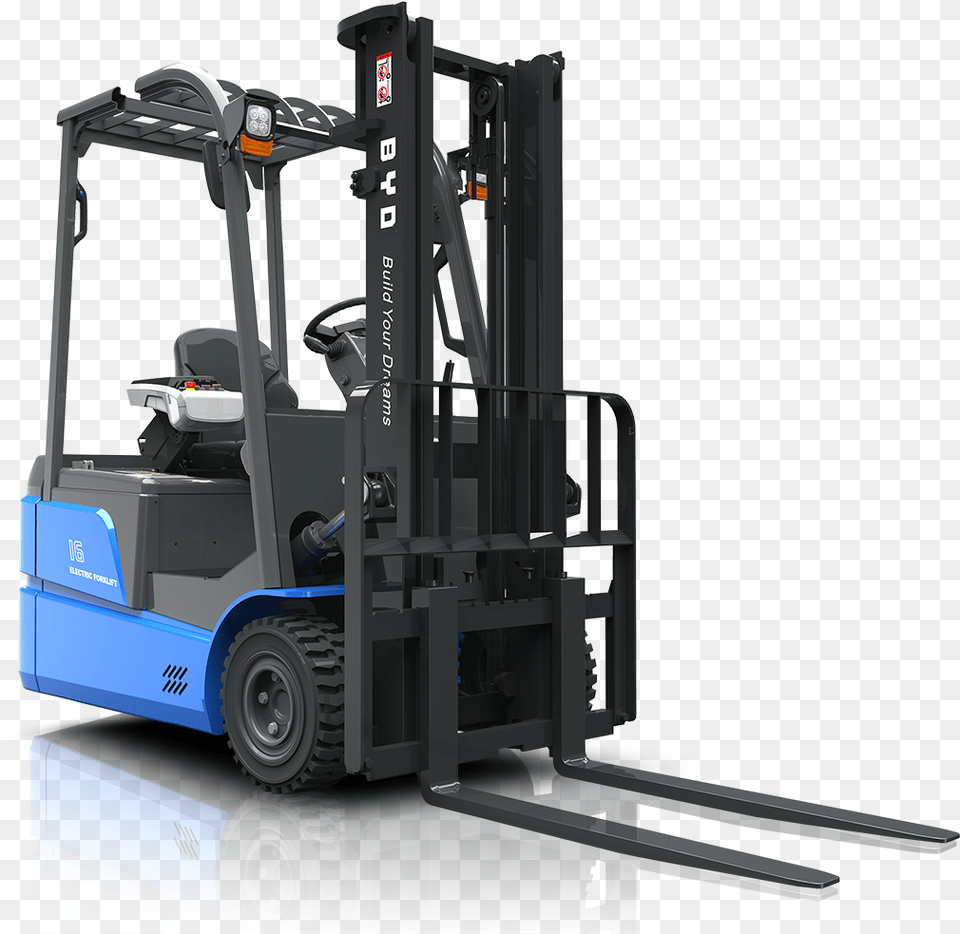 Lithium Ion Electric Forklift Byd Forklift, Machine, Wheel, Bulldozer Png